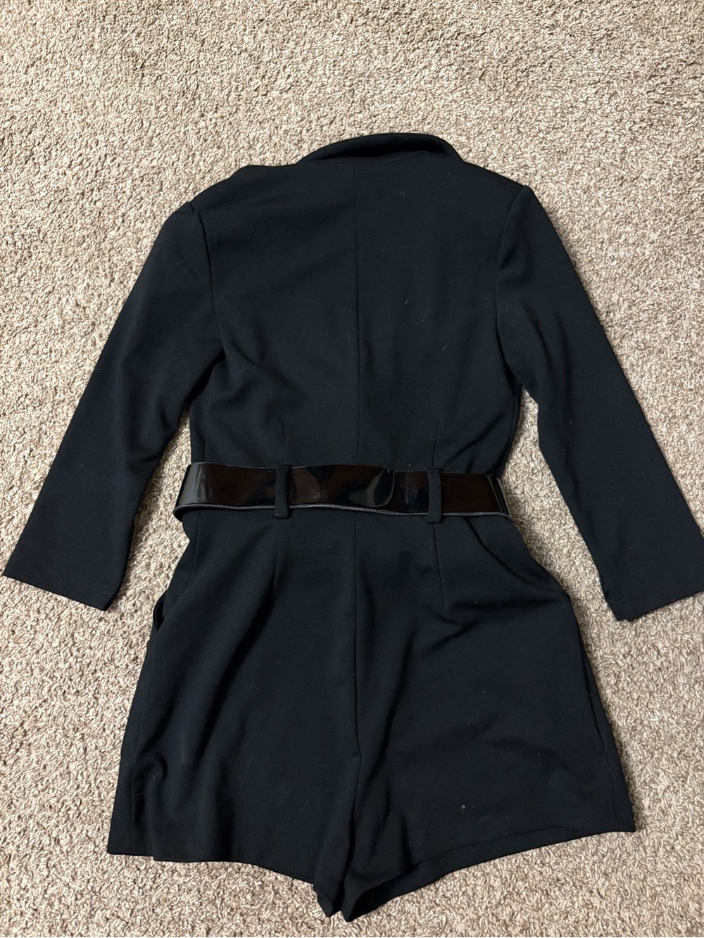 Catherine Malandrino Black Belted Blazer Romper – Size Small - Picture 4 of 4